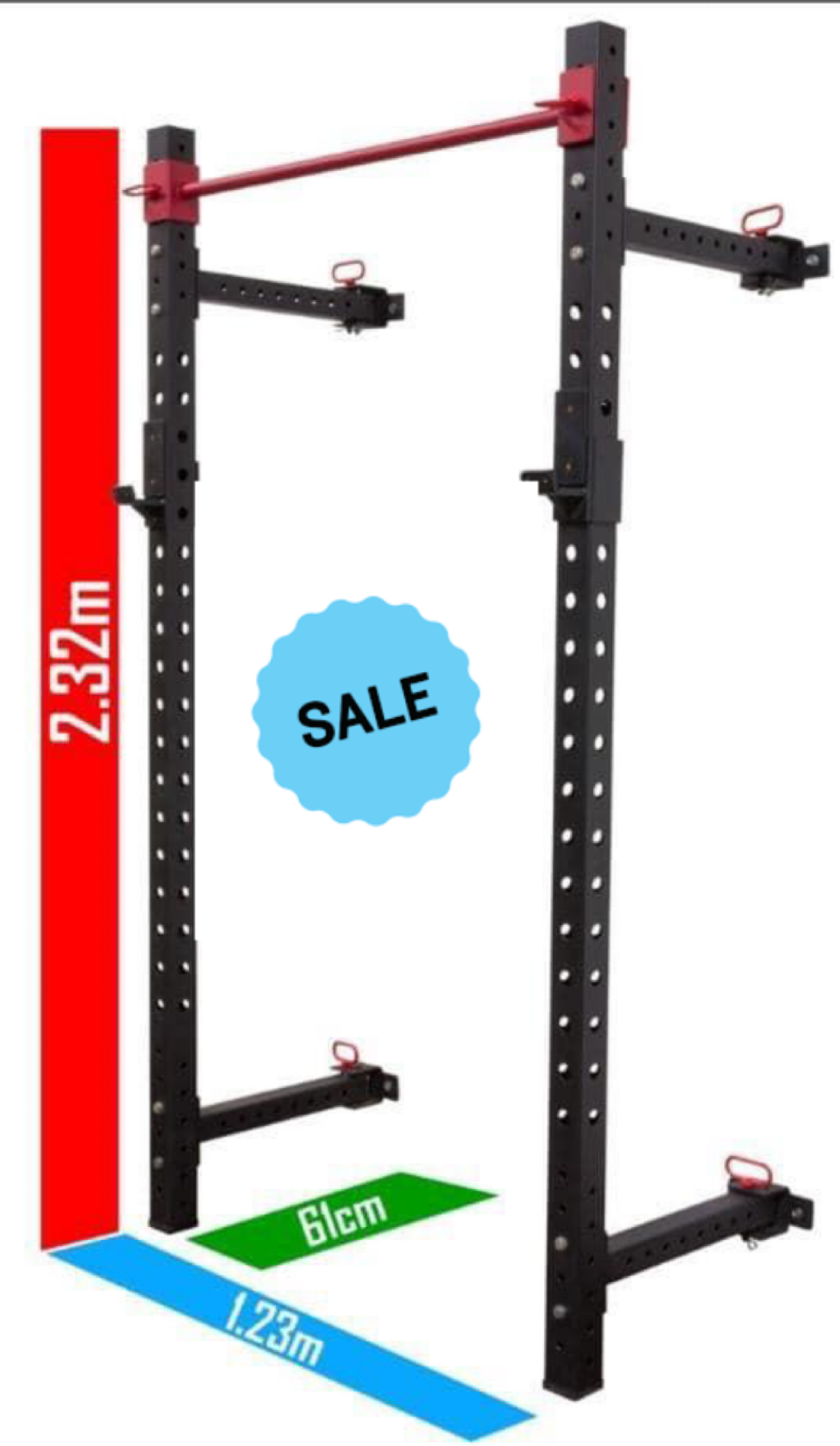 Folding squat rack